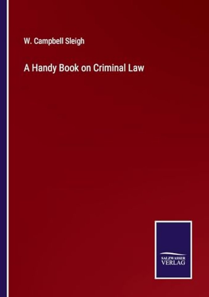 A Handy Book on Criminal Law