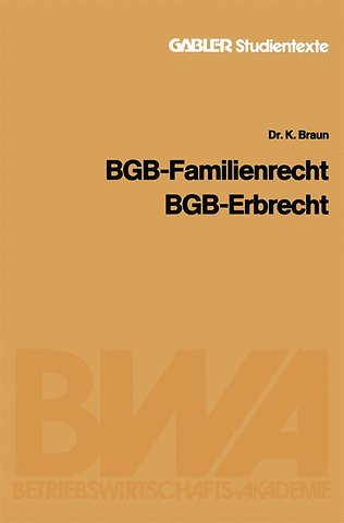 BGB — Familienrecht, BGB — Erbrecht
