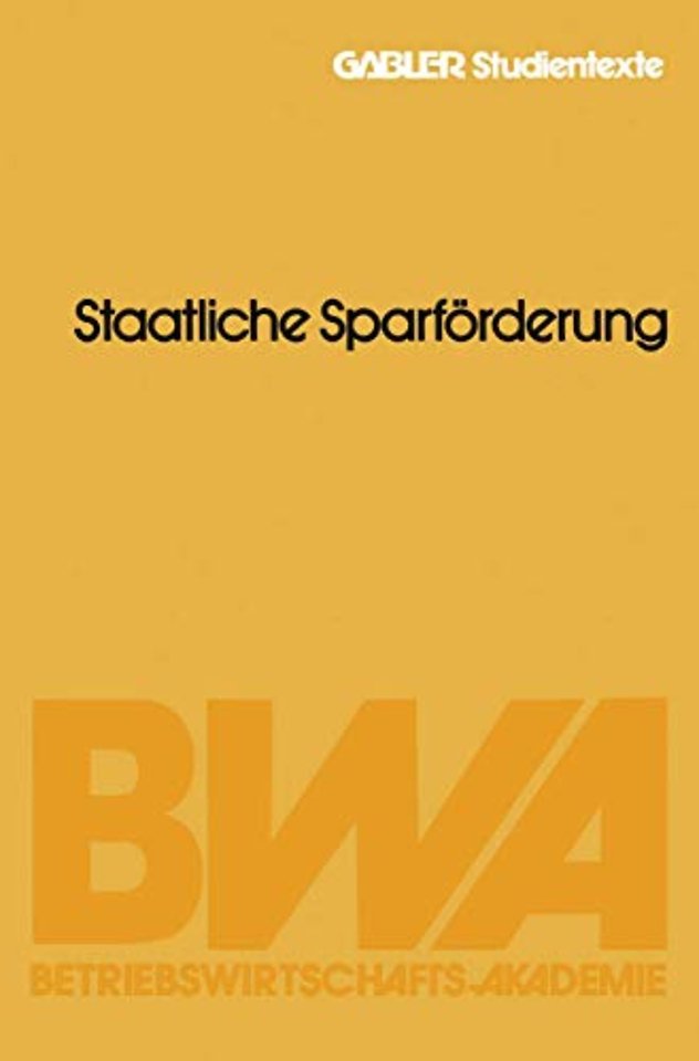 Anlageformen — Staatliche Sparförderung