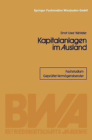 Kapitalanlagen im Ausland