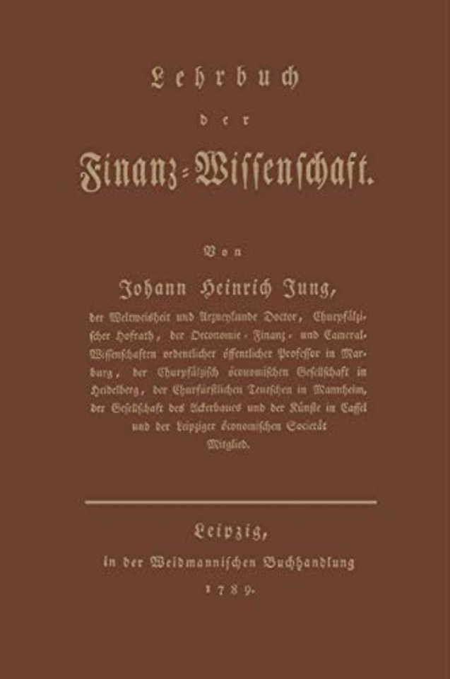 Lehrbuch der Finanz-Wissenschaft