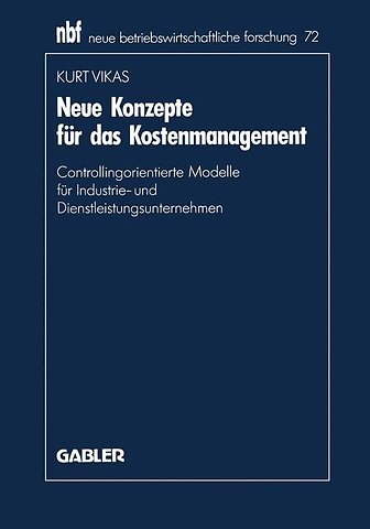 Neue Konzepte für das Kostenmanagement