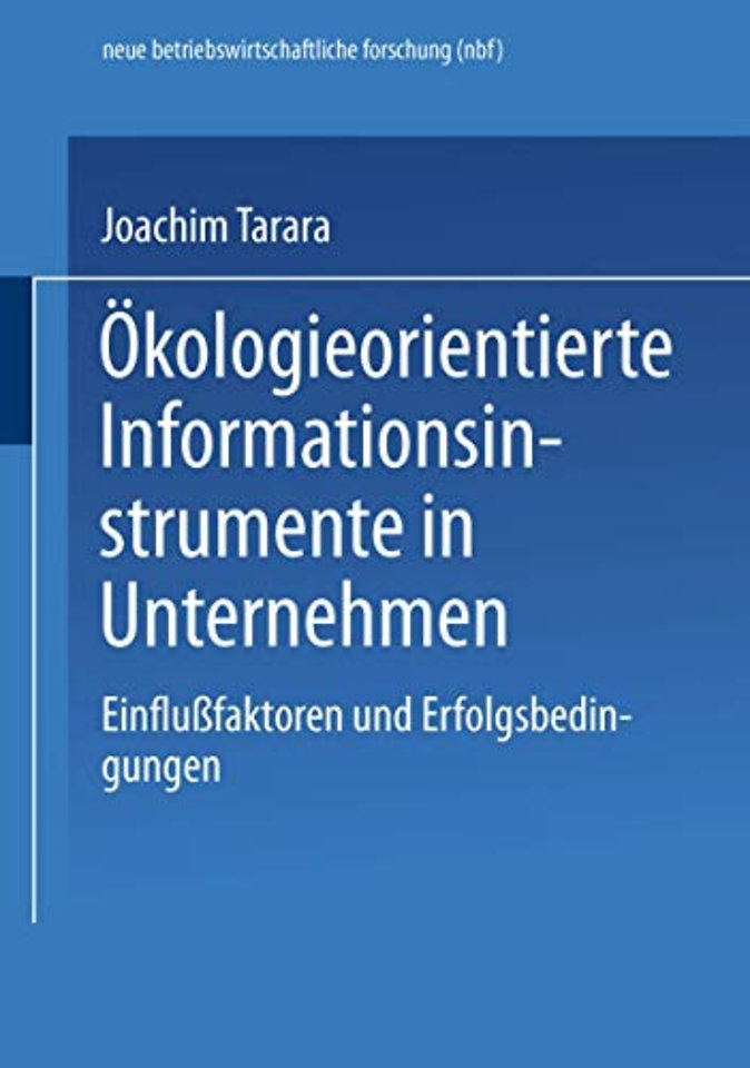 Ökologieorientierte Informationsinstrumente in Unternehmen