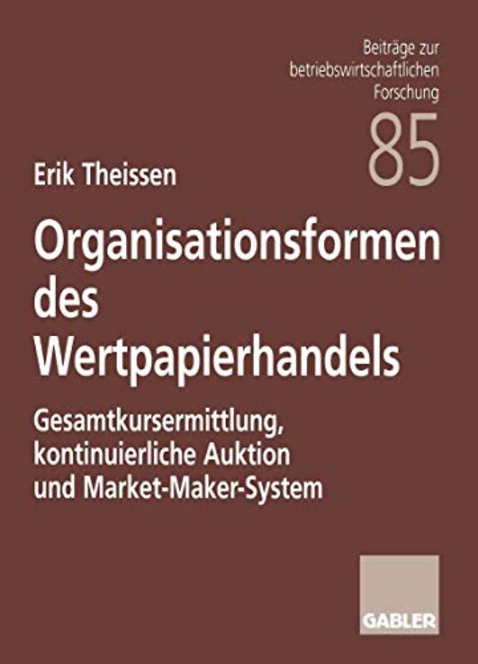 Organisationsformen des Wertpapierhandels