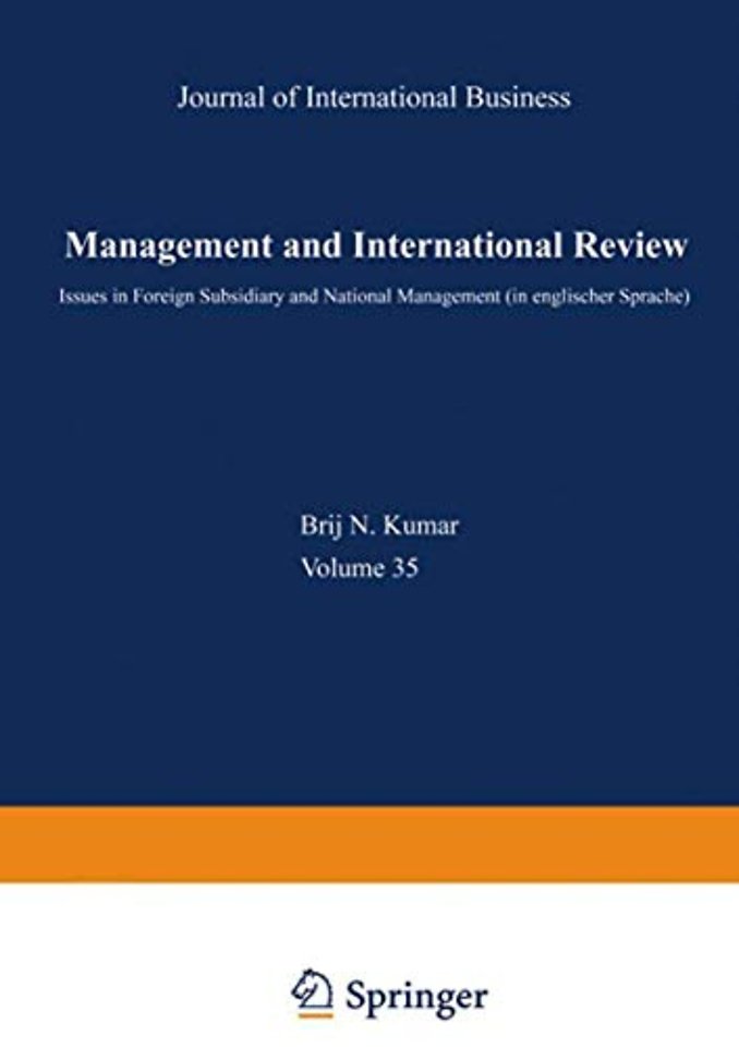 Management and International Review