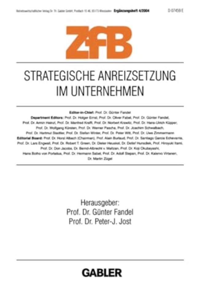 Strategische Anreizsetzung im Unternehmen