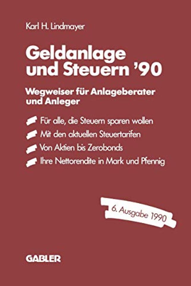 Geldanlage und Steuern ′90