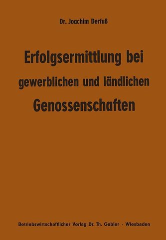 Erfolgsermittlung bei gewerblichen und ländlichen Genossenschaften