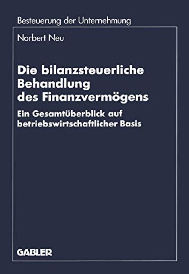Die bilanzsteuerliche Behandlung des Finanzvermögens