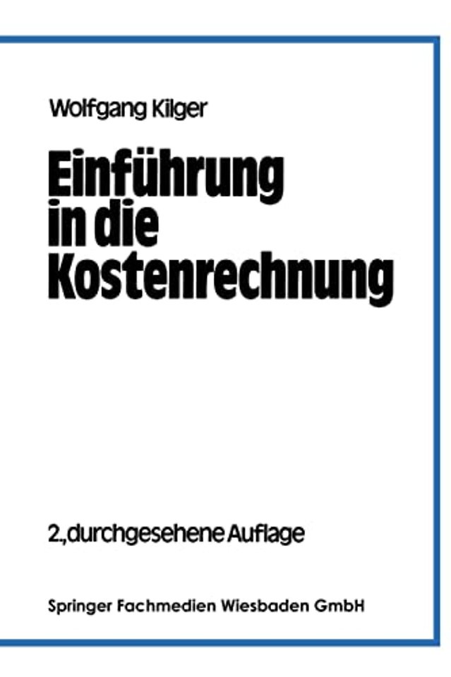Einfuhrung in die Kostenrechnung