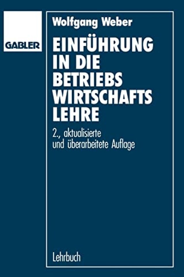 Einfuhrung in die Betriebswirtschaftslehre