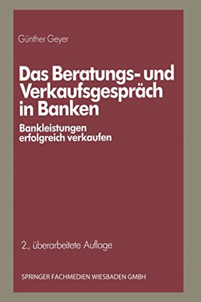 Das Beratungs- und Verkaufsgesprach in Banken