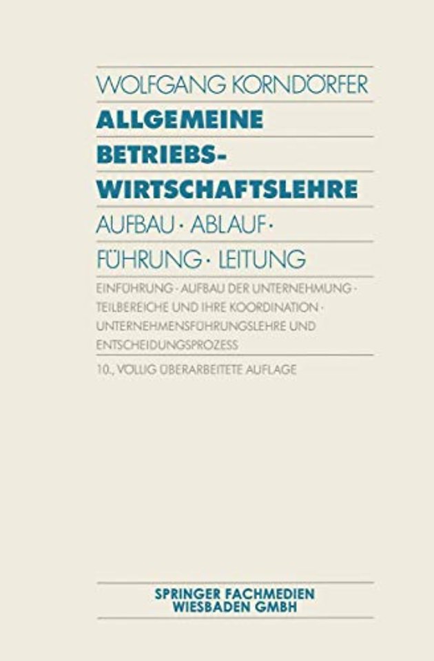 Allgemeine Betriebswirtschaftslehre