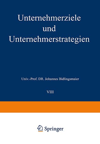 Unternehmerziele und Unternehmerstrategien