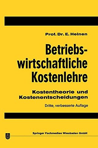 Betriebswirtschaftliche Kostenlehre