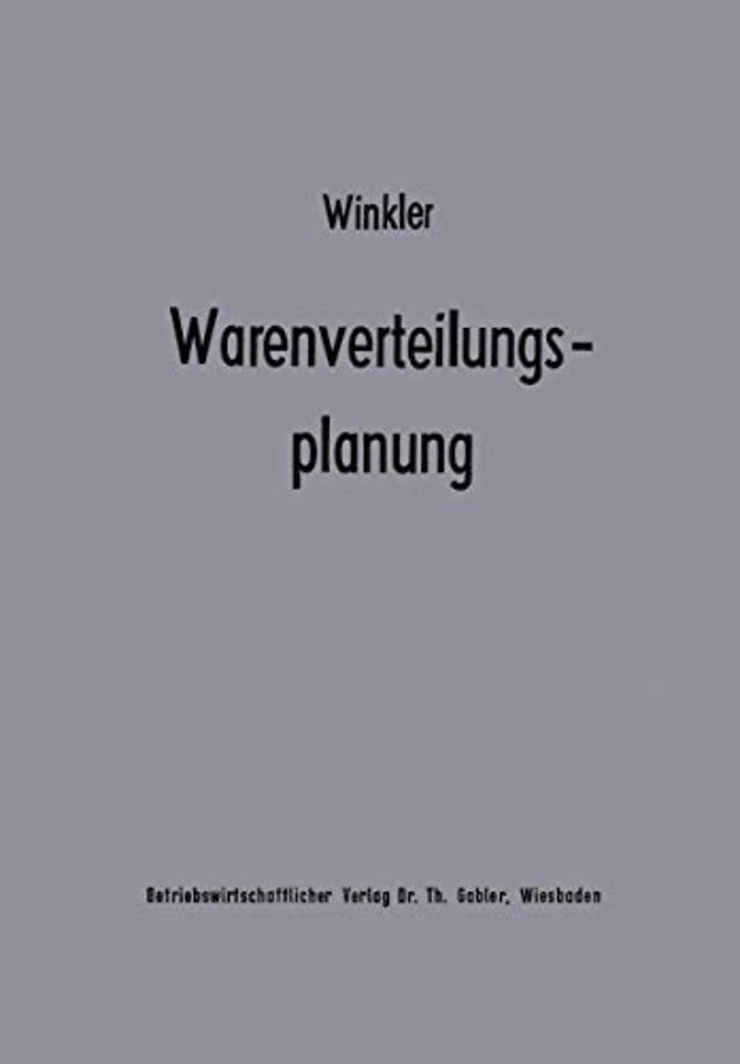 Warenverteilungsplanung