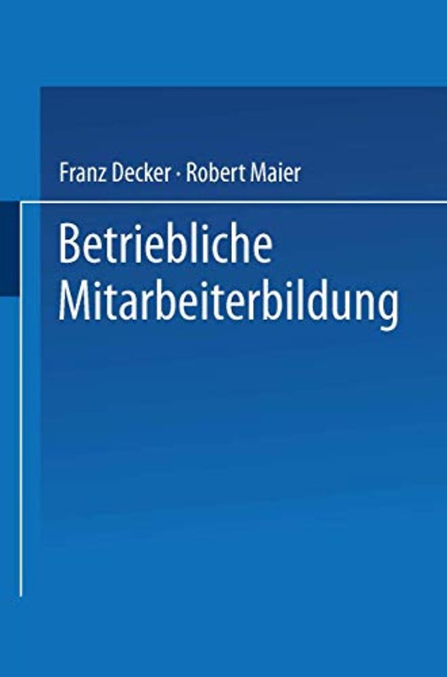 Betriebliche Mitarbeiterbildung