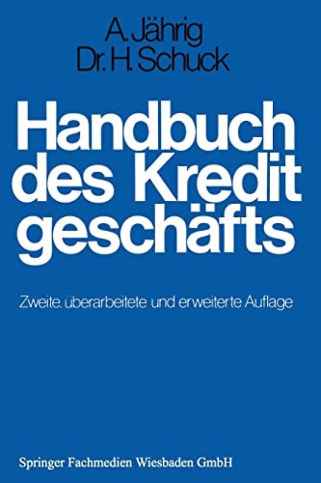 Handbuch des Kreditgeschafts