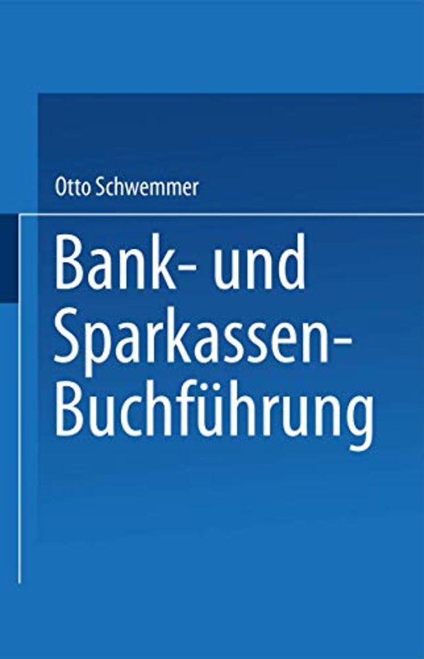 Bank- und Sparkassen-Buchführung