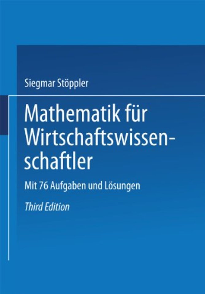 Mathematik für Wirtschaftswissenschaftler