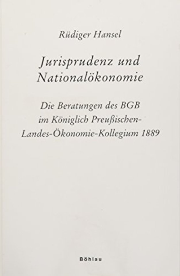 Jurisprudenz und Nationalokonomie