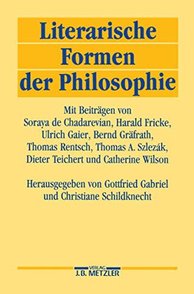 Literarische Formen der Philosophie
