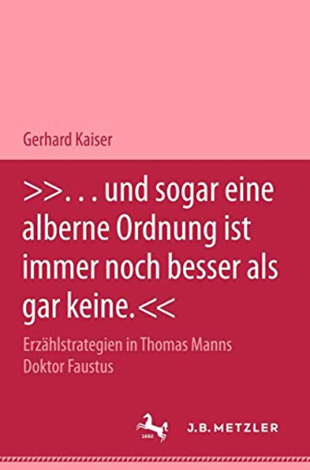 "... und sogar eine alberne Ordnung ist immer noch besser als gar keine."