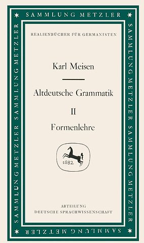 Altdeutsche Grammatik II Formenlehre