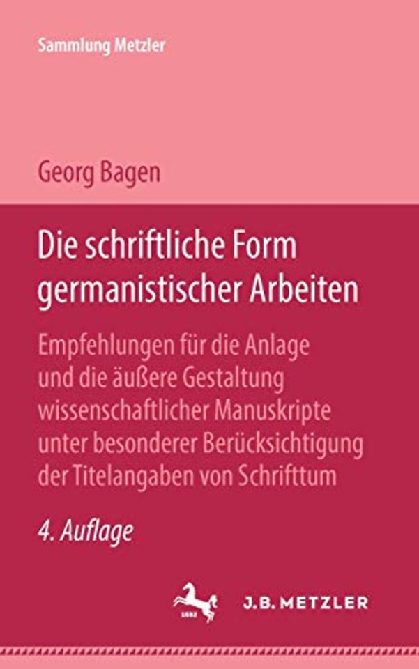 Die schriftliche Form germanistischer Arbeiten
