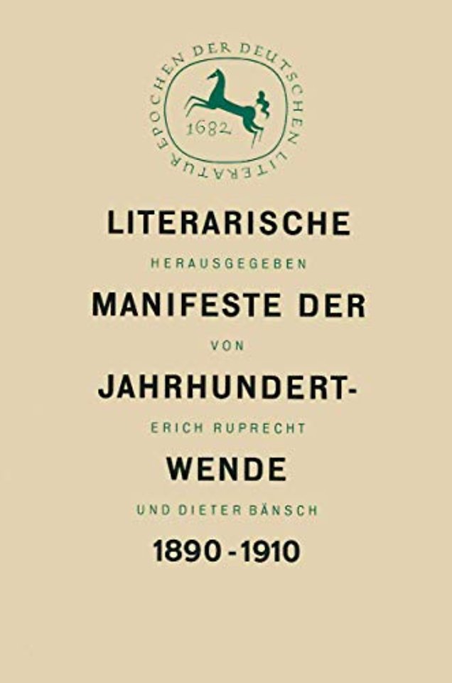 Literarische Manifeste der Jahrhundertwende 1890–1910