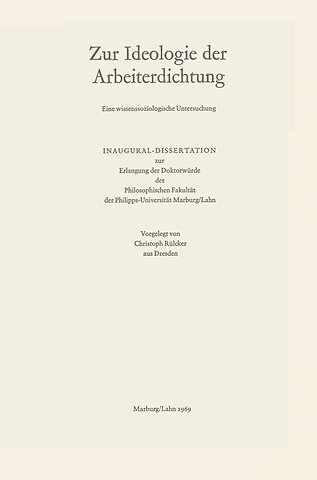 Zur Ideologie der Arbeiterdichtung