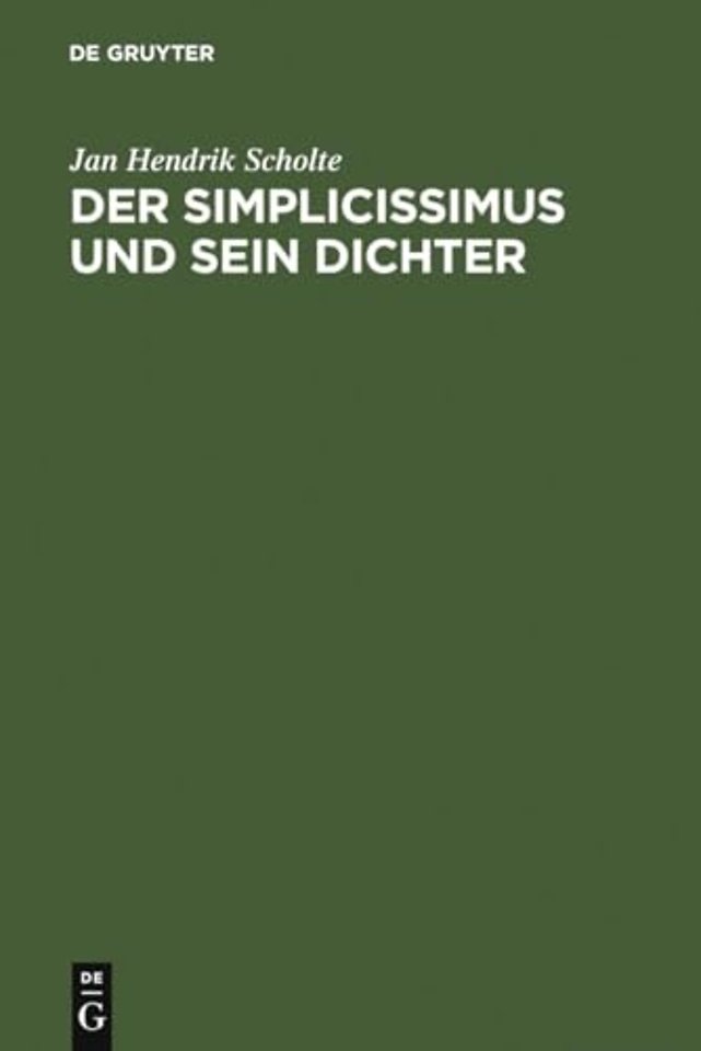Der Simplicissimus und sein Dichter – Gesammelte Aufsätze