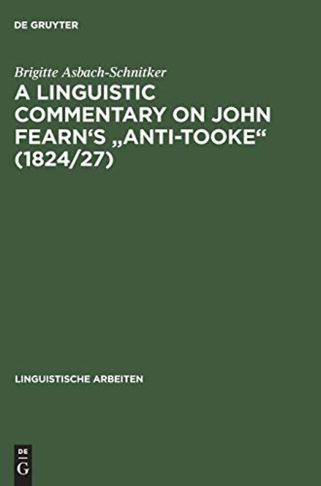 A linguistic commentary on John Fearn`s "Anti–Tooke" (1824/27)