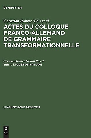 Études de syntaxe