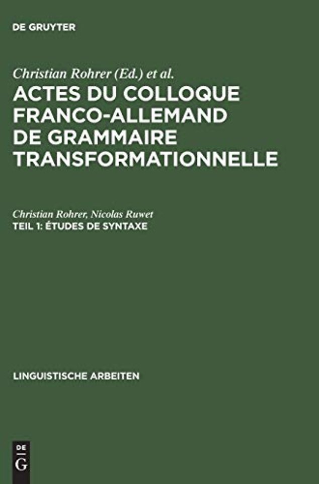 Études de syntaxe
