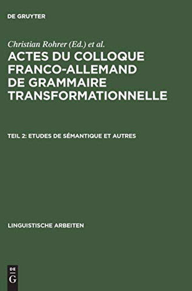 Etudes de sémantique et autres