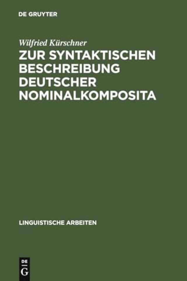Zur syntaktischen Beschreibung deutscher Nominal – auf der Grundlage generativer Transformationsgrammatiken