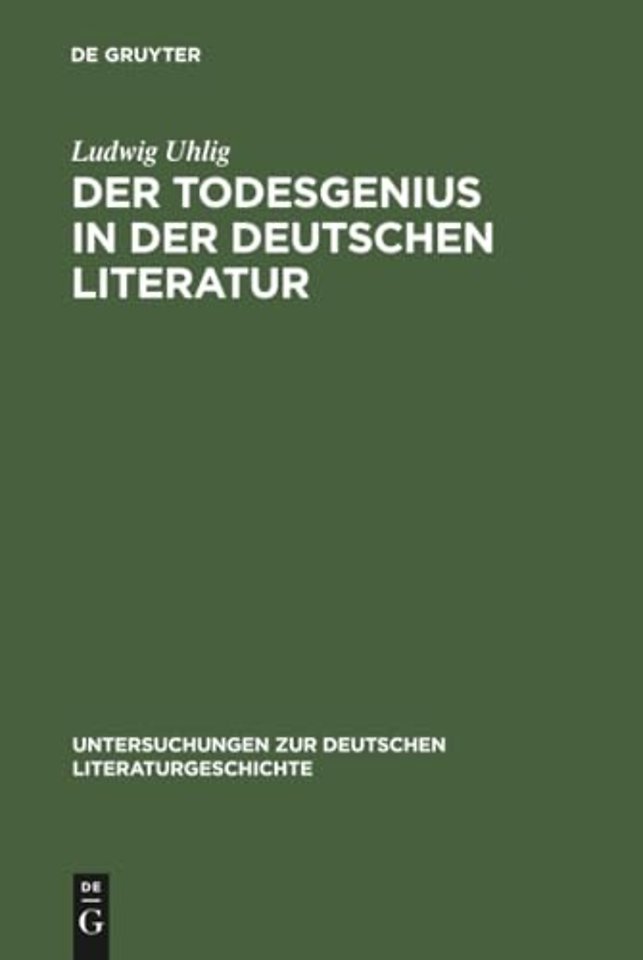 Der Todesgenius in der deutschen Literatur – Von Winckelmann bis Thomas Mann