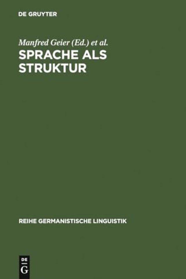 Sprache als Struktur – eine kritische Einführung in Aspekte und Probleme der generativen Transformationsgrammatik