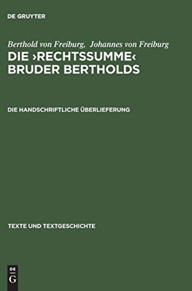 Die handschriftliche Überlieferung
