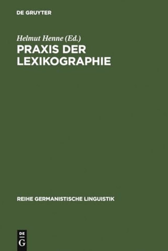 PRAXIS Der Lexikographie
