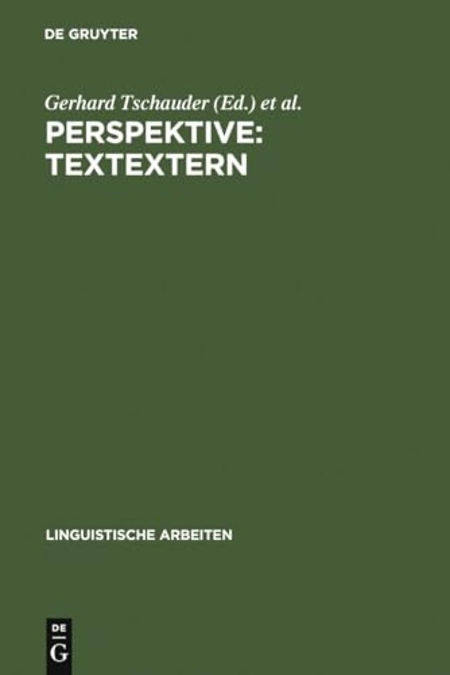 Perspektive: textextern – Akten des 14. Linguistischen Kolloquiums Bochum 1979, Bd. 2