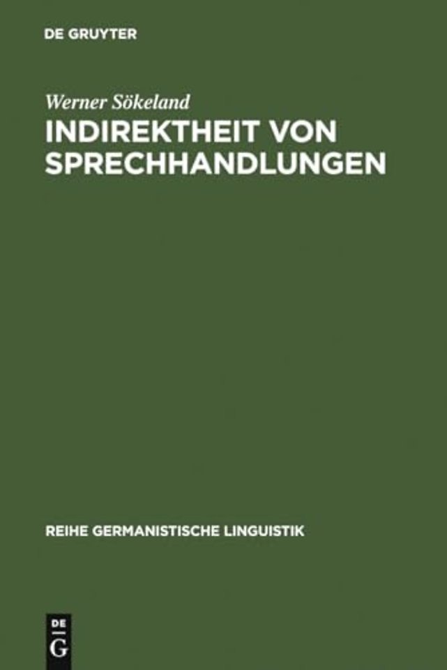 Indirektheit von Sprechhandlungen