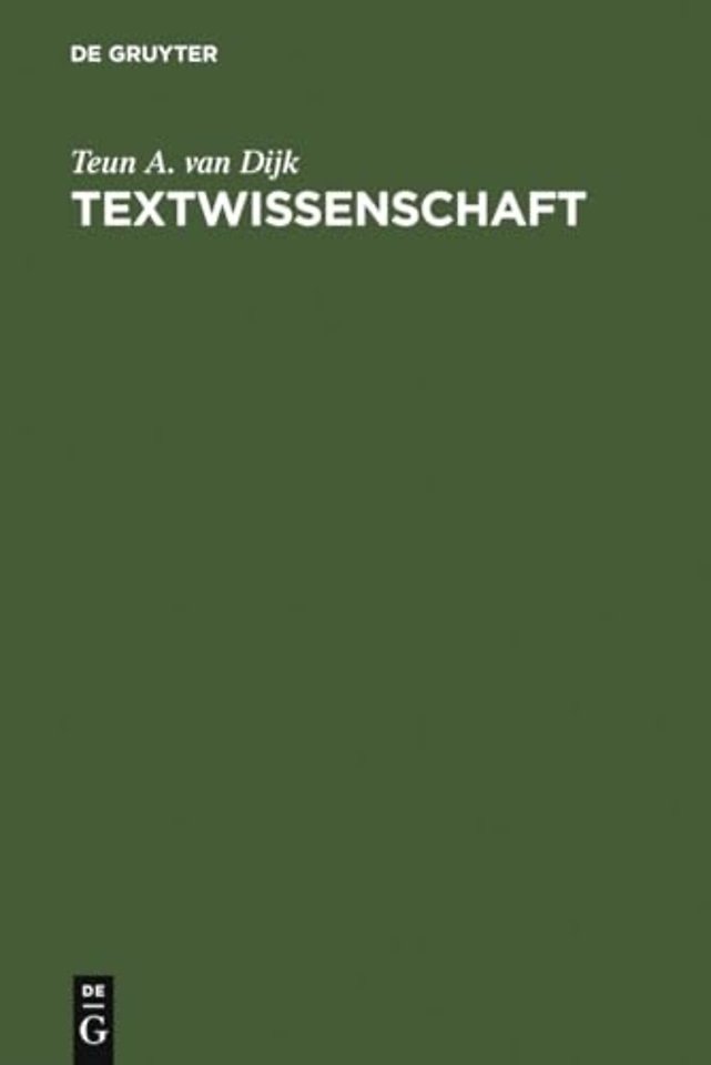 Textwissenschaft – Eine interdisziplinäre Einführung