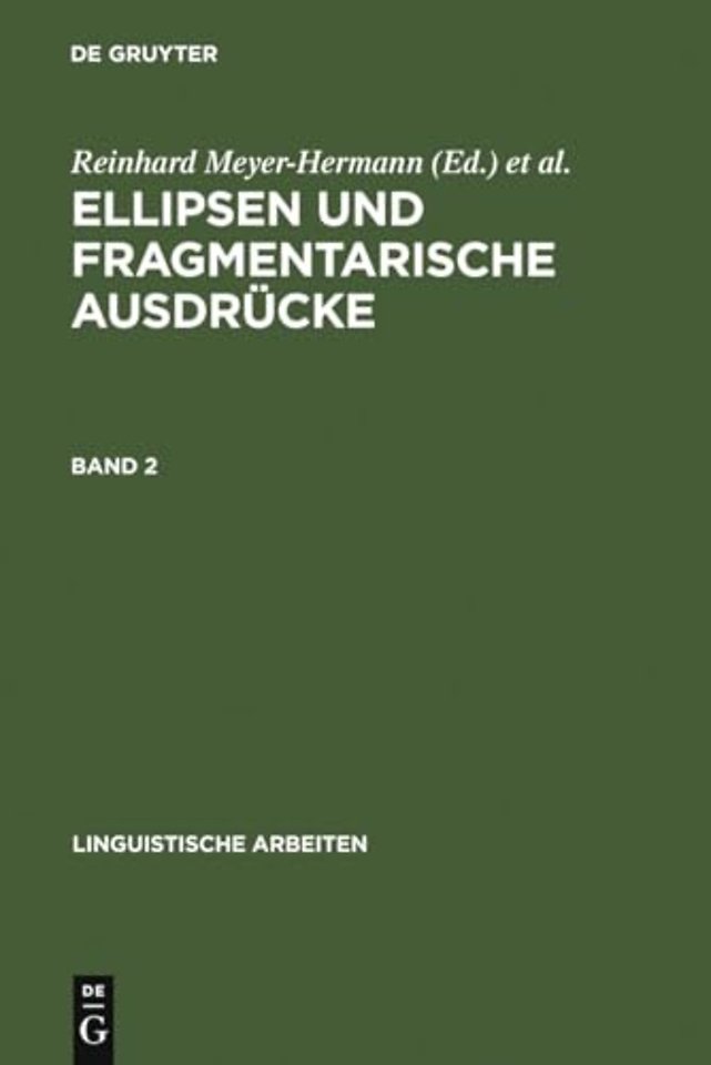 Ellipsen und fragmentarische Ausdrücke – Bd. 2