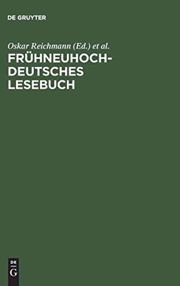 Fruhneuhochdeutsches Lesebuch