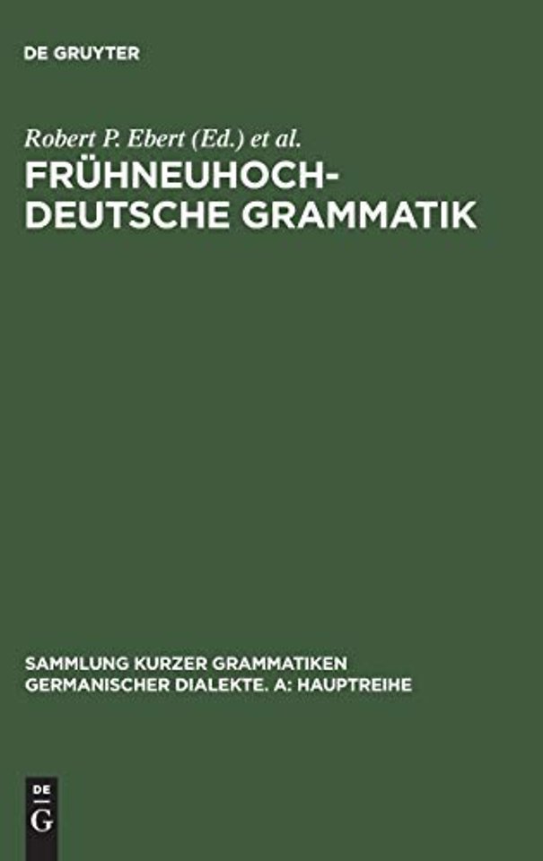 Fruhneuhochdeutsche Grammatik