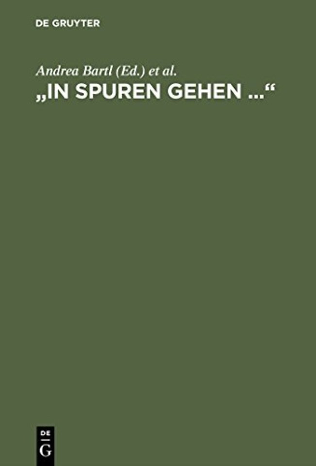"In Spuren gehen ..." – Festschrift für Helmut Koopmann