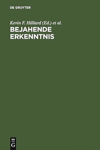 Bejahende Erkenntnis – Festschrift für T.J. Reed zu seiner Emeritierung am 30. September 2004