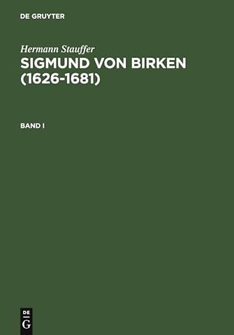 Sigmund von Birken (1626–1681) – Morphologie seines Werkes